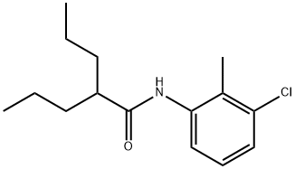 N-(3-chloro-2-methylphenyl)-2-propylpentanamide Struktur