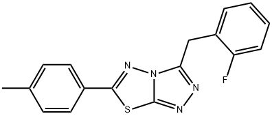 3-(2-fluorobenzyl)-6-(4-methylphenyl)[1,2,4]triazolo[3,4-b][1,3,4]thiadiazole Struktur