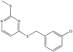 4-[(3-chlorobenzyl)sulfanyl]-2-(methylsulfanyl)pyrimidine Struktur