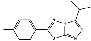 6-(4-fluorophenyl)-3-isopropyl[1,2,4]triazolo[3,4-b][1,3,4]thiadiazole Struktur