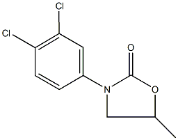 3-(3,4-dichlorophenyl)-5-methyl-1,3-oxazolidin-2-one Struktur