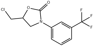 5-(chloromethyl)-3-[3-(trifluoromethyl)phenyl]-1,3-oxazolidin-2-one Struktur