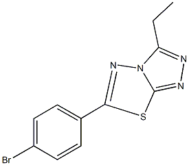 6-(4-bromophenyl)-3-ethyl[1,2,4]triazolo[3,4-b][1,3,4]thiadiazole Struktur