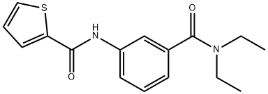 N-{3-[(diethylamino)carbonyl]phenyl}-2-thiophenecarboxamide Struktur