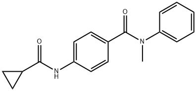 4-[(cyclopropylcarbonyl)amino]-N-methyl-N-phenylbenzamide Struktur