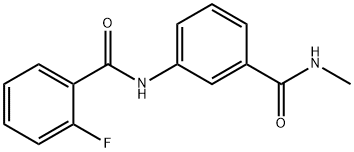 2-fluoro-N-{3-[(methylamino)carbonyl]phenyl}benzamide Struktur