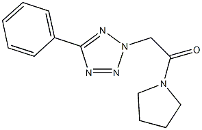 2-[2-oxo-2-(1-pyrrolidinyl)ethyl]-5-phenyl-2H-tetraazole Struktur