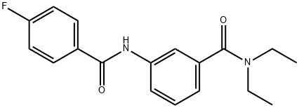 N,N-diethyl-3-[(4-fluorobenzoyl)amino]benzamide Struktur