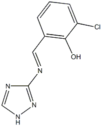 2-chloro-6-[(1H-1,2,4-triazol-3-ylimino)methyl]phenol Struktur