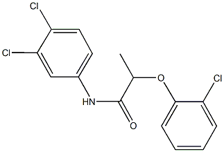 2-(2-chlorophenoxy)-N-(3,4-dichlorophenyl)propanamide Struktur