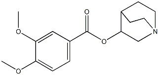 1-azabicyclo[2.2.2]oct-3-yl 3,4-dimethoxybenzoate Struktur