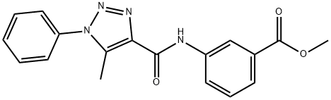 methyl 3-{[(5-methyl-1-phenyl-1H-1,2,3-triazol-4-yl)carbonyl]amino}benzoate Struktur