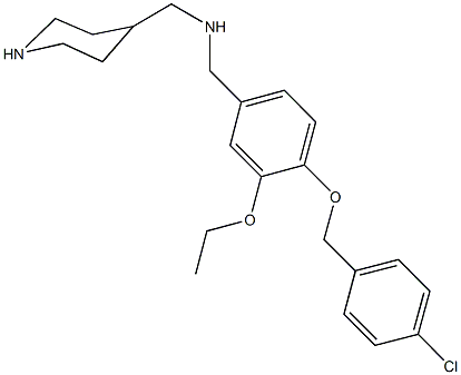 N-{4-[(4-chlorobenzyl)oxy]-3-ethoxybenzyl}-N-(4-piperidinylmethyl)amine Struktur