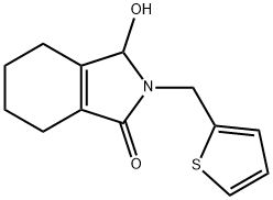 3-hydroxy-2-(2-thienylmethyl)-2,3,4,5,6,7-hexahydro-1H-isoindol-1-one Struktur