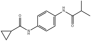 N-[4-(isobutyrylamino)phenyl]cyclopropanecarboxamide Struktur