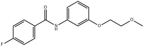 4-fluoro-N-[3-(2-methoxyethoxy)phenyl]benzamide Struktur