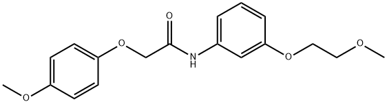 N-[3-(2-methoxyethoxy)phenyl]-2-(4-methoxyphenoxy)acetamide Struktur