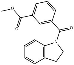 methyl 3-(2,3-dihydro-1H-indol-1-ylcarbonyl)benzoate Struktur