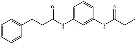 3-phenyl-N-[3-(propionylamino)phenyl]propanamide Struktur