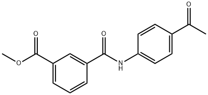 methyl 3-[(4-acetylanilino)carbonyl]benzoate Struktur