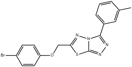 6-[(4-bromophenoxy)methyl]-3-(3-methylphenyl)[1,2,4]triazolo[3,4-b][1,3,4]thiadiazole Struktur