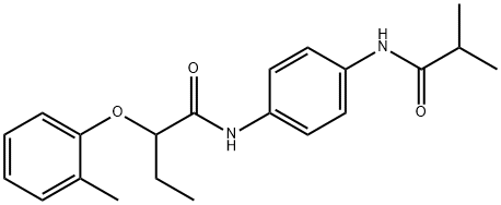 N-[4-(isobutyrylamino)phenyl]-2-(2-methylphenoxy)butanamide Struktur