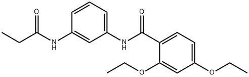 2,4-diethoxy-N-[3-(propionylamino)phenyl]benzamide Struktur