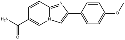 2-(4-methoxyphenyl)imidazo[1,2-a]pyridine-6-carboxamide Struktur