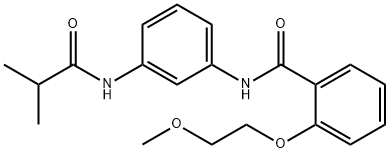 N-[3-(isobutyrylamino)phenyl]-2-(2-methoxyethoxy)benzamide Struktur