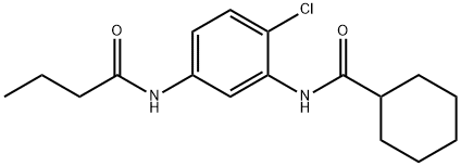 N-[5-(butyrylamino)-2-chlorophenyl]cyclohexanecarboxamide Struktur