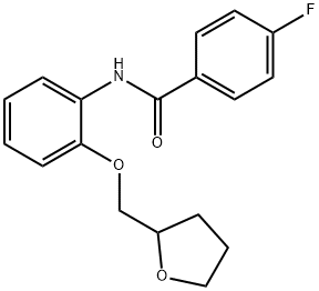 4-fluoro-N-[2-(tetrahydro-2-furanylmethoxy)phenyl]benzamide Struktur