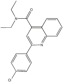 2-(4-chlorophenyl)-N,N-diethyl-4-quinolinecarboxamide Struktur