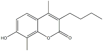 3-butyl-7-hydroxy-4,8-dimethyl-2H-chromen-2-one Struktur