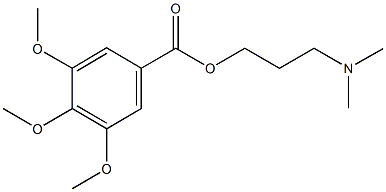 3-(dimethylamino)propyl 3,4,5-trimethoxybenzoate Struktur