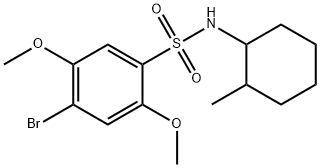 4-bromo-2,5-dimethoxy-N-(2-methylcyclohexyl)benzenesulfonamide Struktur