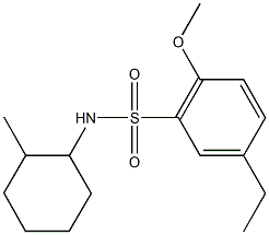 5-ethyl-2-methoxy-N-(2-methylcyclohexyl)benzenesulfonamide Struktur