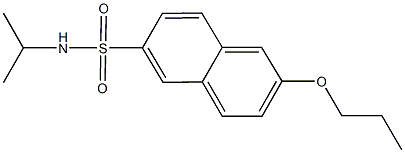 N-isopropyl-6-propoxy-2-naphthalenesulfonamide Struktur