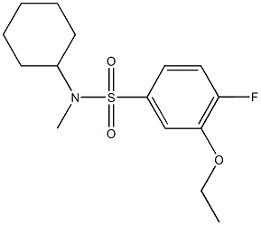 N-cyclohexyl-3-ethoxy-4-fluoro-N-methylbenzenesulfonamide Struktur