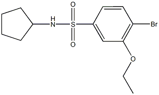 4-bromo-N-cyclopentyl-3-ethoxybenzenesulfonamide Struktur