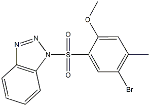 2-(1H-1,2,3-benzotriazol-1-ylsulfonyl)-4-bromo-5-methylphenyl methyl ether Struktur