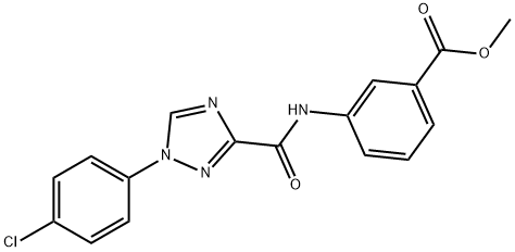 methyl 3-({[1-(4-chlorophenyl)-1H-1,2,4-triazol-3-yl]carbonyl}amino)benzoate Struktur