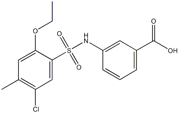 3-{[(5-chloro-2-ethoxy-4-methylphenyl)sulfonyl]amino}benzoic acid Struktur