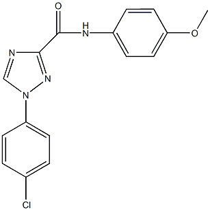 1-(4-chlorophenyl)-N-(4-methoxyphenyl)-1H-1,2,4-triazole-3-carboxamide Struktur