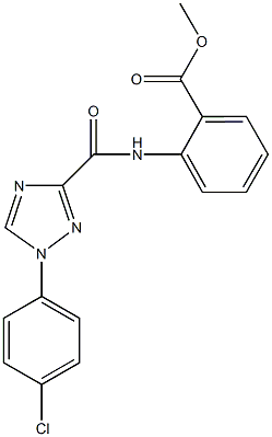 methyl 2-({[1-(4-chlorophenyl)-1H-1,2,4-triazol-3-yl]carbonyl}amino)benzoate Struktur