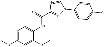 1-(4-chlorophenyl)-N-(2,4-dimethoxyphenyl)-1H-1,2,4-triazole-3-carboxamide Struktur