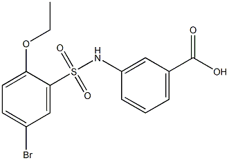 3-{[(5-bromo-2-ethoxyphenyl)sulfonyl]amino}benzoic acid Struktur