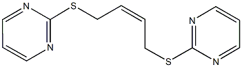 2-{[4-(2-pyrimidinylsulfanyl)-2-butenyl]sulfanyl}pyrimidine Struktur