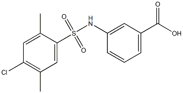 3-{[(4-chloro-2,5-dimethylphenyl)sulfonyl]amino}benzoic acid Struktur