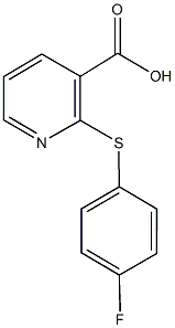 2-[(4-fluorophenyl)sulfanyl]nicotinic acid Struktur