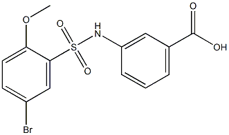 3-{[(5-bromo-2-methoxyphenyl)sulfonyl]amino}benzoic acid Struktur